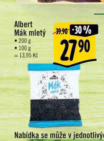 Albert Albert mák mletý 200 g nabídka