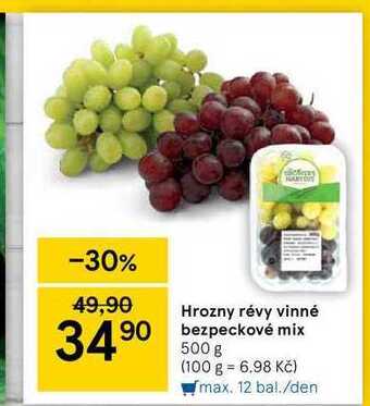 Tesco Hrozny révy vinné bezpeckové mix 500 g nabídka