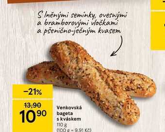 Tesco Venkovská bageta s kváskem 110 g nabídka