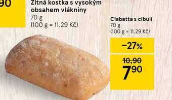 Tesco Ciabatta s cibulí 70 g nabídka
