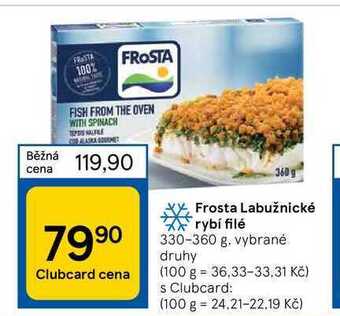 Tesco Frosta labužnické rybí filé 330-360 g nabídka