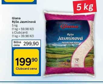 Tesco Giana rýže jasmínová 5 kg nabídka