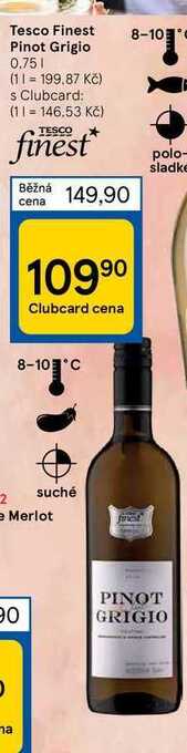 Tesco Tesco finest pinot grigio 0,75 l nabídka