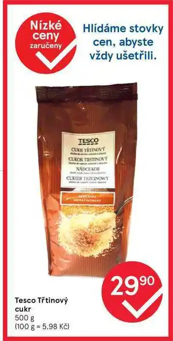 Tesco Tesco třtinový cukr 500 g (100 g = 5,98 kč) 29⁹⁰ nabídka