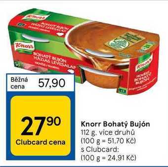 Tesco Knorr bohatý bujón 112 g nabídka