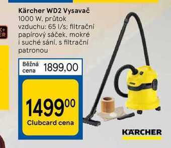 Tesco Kärcher wd2 vysavač 1000 w nabídka