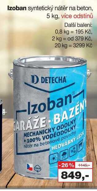 Barvy a laky drogerie Izoban syntetický nátěr na beton, 5 kg nabídka
