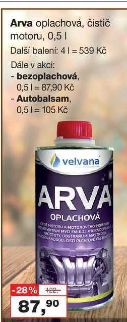Barvy a laky drogerie Arva oplachová, čistič motoru, 0,5l nabídka
