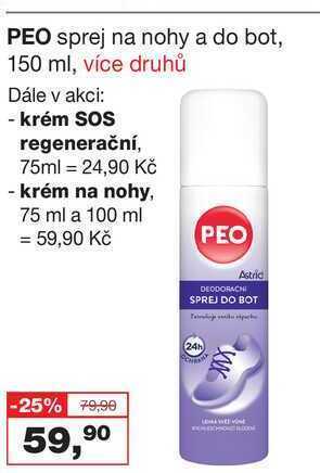 Barvy a laky drogerie Peo sprej na nohy a do bot, 150 ml nabídka