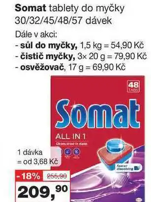 Barvy a laky drogerie Somat tablety do myčky 30 dávek nabídka