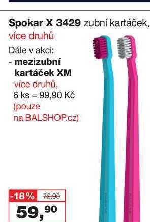 Barvy a laky drogerie Spokar x 3429 zubní kartáček, více druhů nabídka