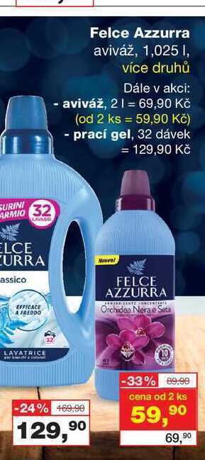 Ráj drogerie Felce azzurra prací gel, 32 dávek nabídka