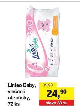 Šlak Linteo baby, vlhčené ubrousky, 72 ks nabídka