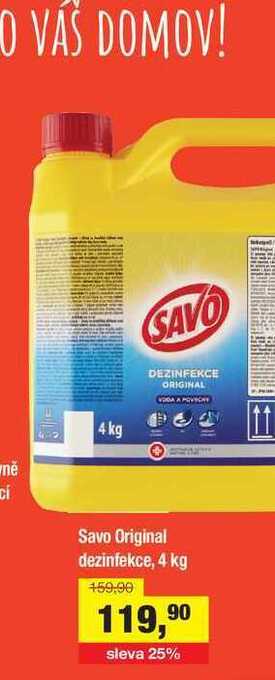Savo original dezinfekce, 4 kg