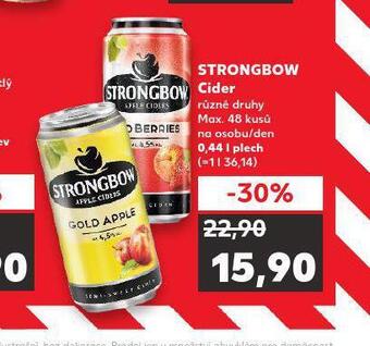 Kaufland Strongbow cider nabídka