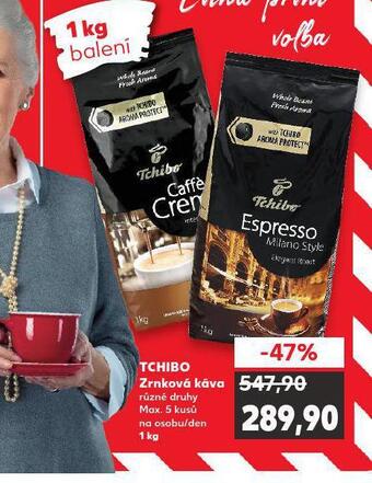 Kaufland Tchibo zrnková káva nabídka