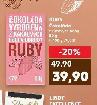 Kaufland Ruby čokoláda nabídka