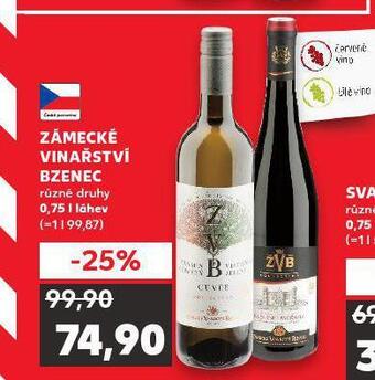 Kaufland Zámecké vinařství bzenec nabídka