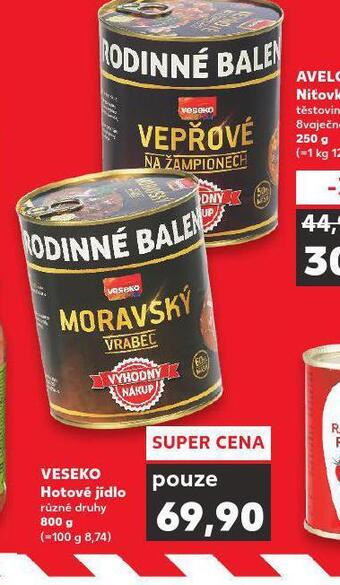 Kaufland Veseko hotové jídlo nabídka