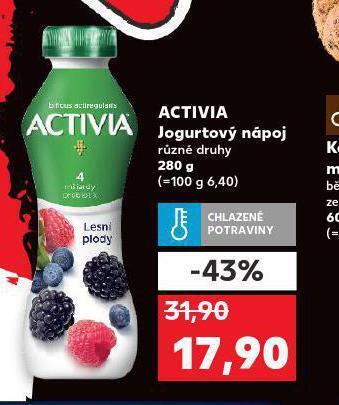 Kaufland Activia jogurtový nápoj nabídka