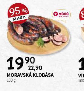 Terno Moravská klobása nabídka