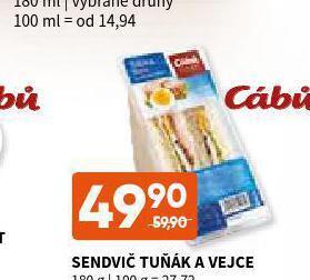 Terno Sendvič tuňák a vejce nabídka