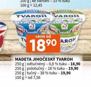 Terno Madeta jihočeský tvaroh polotučný nabídka