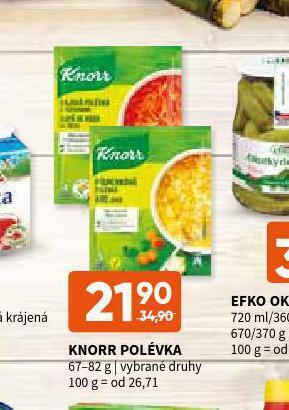 Terno Knorr polévka nabídka