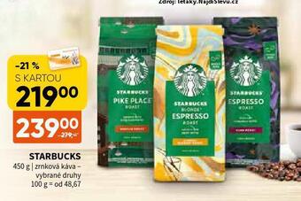 Terno Starbucks zrnková káva nabídka