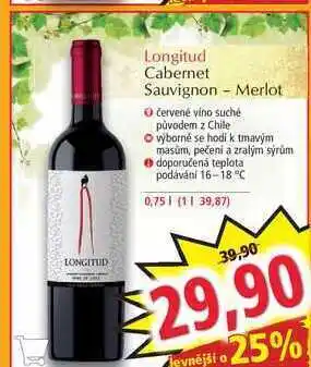 Norma Longitud cabernet sauvignon červené vino suché, 0,75l nabídka