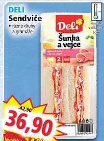 Norma Deli sendviče nabídka
