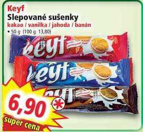 Norma Keyf slepované sušenky kakao/ vanilka / jahoda / banán 50 g nabídka