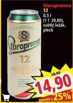 Norma Staropramen 12, 0,5l nabídka
