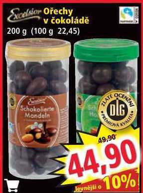 Norma Excelsior ořechy v čokoládě 200 g nabídka