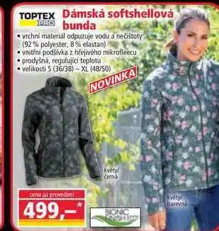 Norma Toptex dámská softshellová pro bunda nabídka