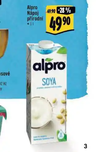Jip Alpro nápoj přírodní nabídka