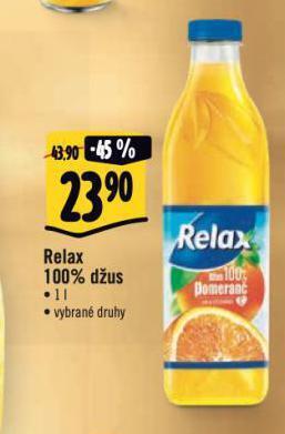 Jip Relax 100% džus nabídka