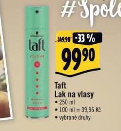 Jip Taft lak na vlasy nabídka