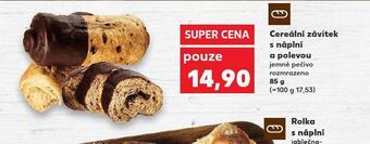 Cereální závitek s náplní a polevou