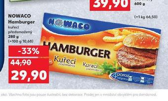 Kaufland Nowaco hamburger kuřecí nabídka