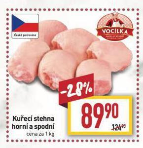 Billa Kuřecí stehna horní a spodní nabídka