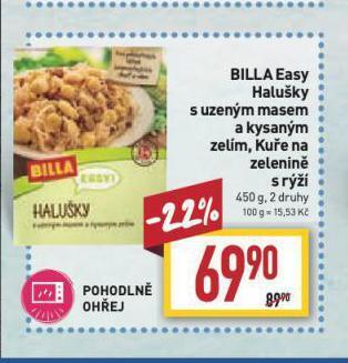 Billa Kuře na zelenině nabídka