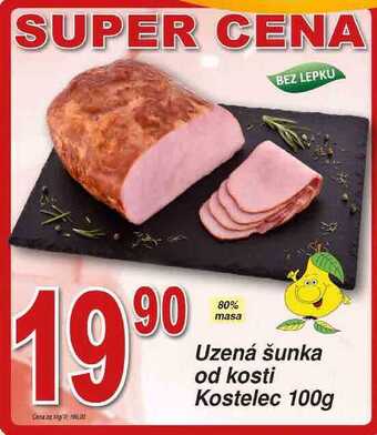 Hruška Kostelecké uzeniny uzená šunka od kosti 100g nabídka