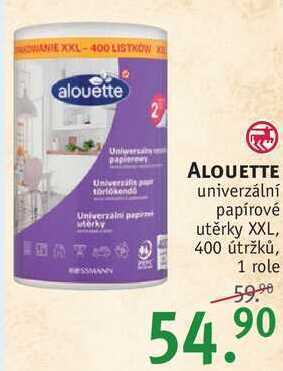 Rossmann Alouette univerzální papírové utěrky xxl, 1 role nabídka