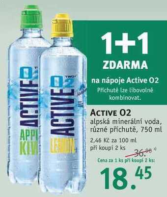 Rossmann Active 02 alpská minerální voda, 750 ml nabídka