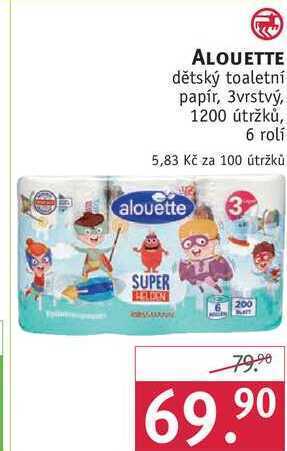 Rossmann Alouette dětský toaletní papír, 6 rolí nabídka