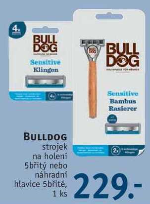 Rossmann Bulldog strojek na holení 5břitý nebo náhradní hlavice 5břité, 1 ks nabídka