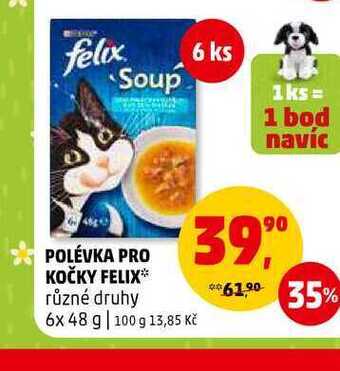 Penny Market Polévka pro kočky felix, 6x 48 g nabídka