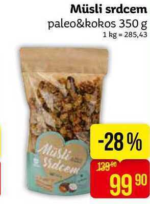 Müsli srdcem paleo&kokos 350 g