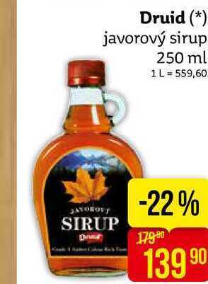 Teta Druid (*) javorový sirup 250 ml nabídka